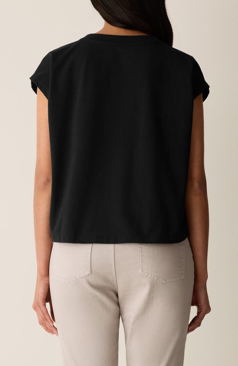 Eileen Fisher Organic Cotton Blend T-Shirt, Alternate, color, Black