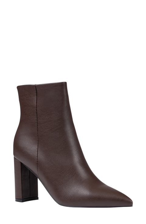 Hadley Faux Leather Pointed Toe Bootie