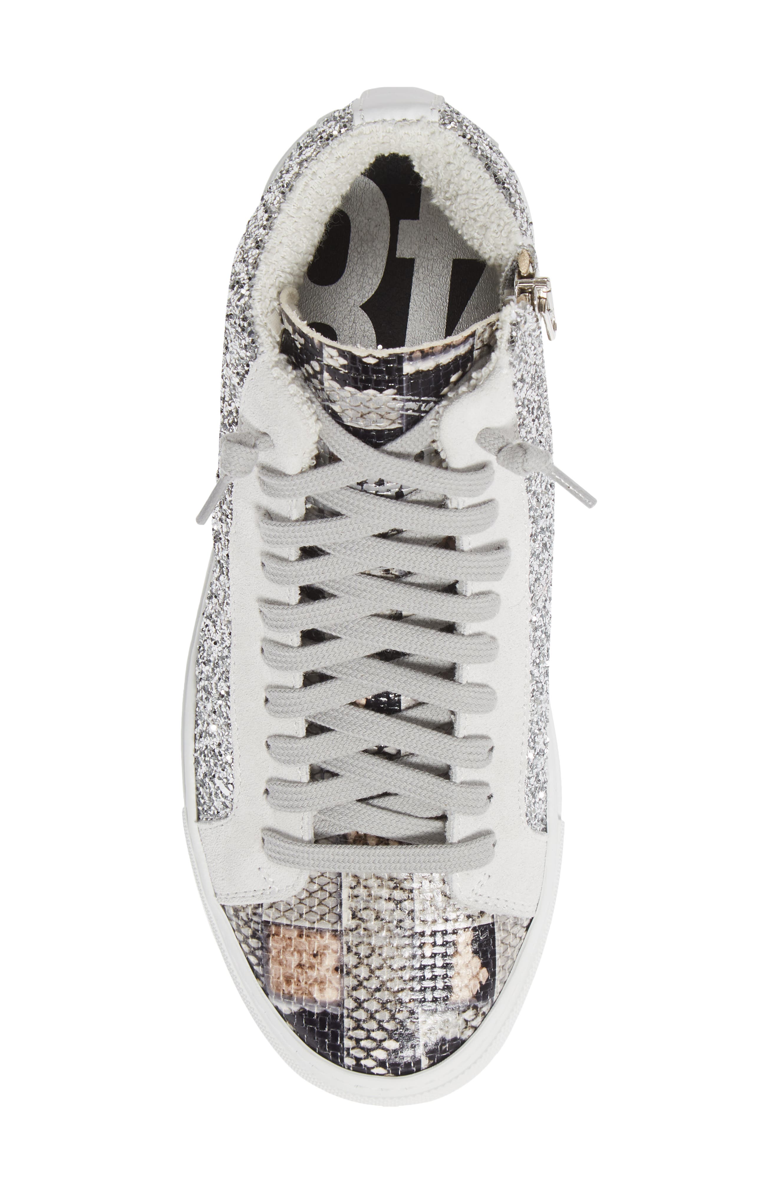P448 Star Glitter High Top Sneaker, Alternate, color, 