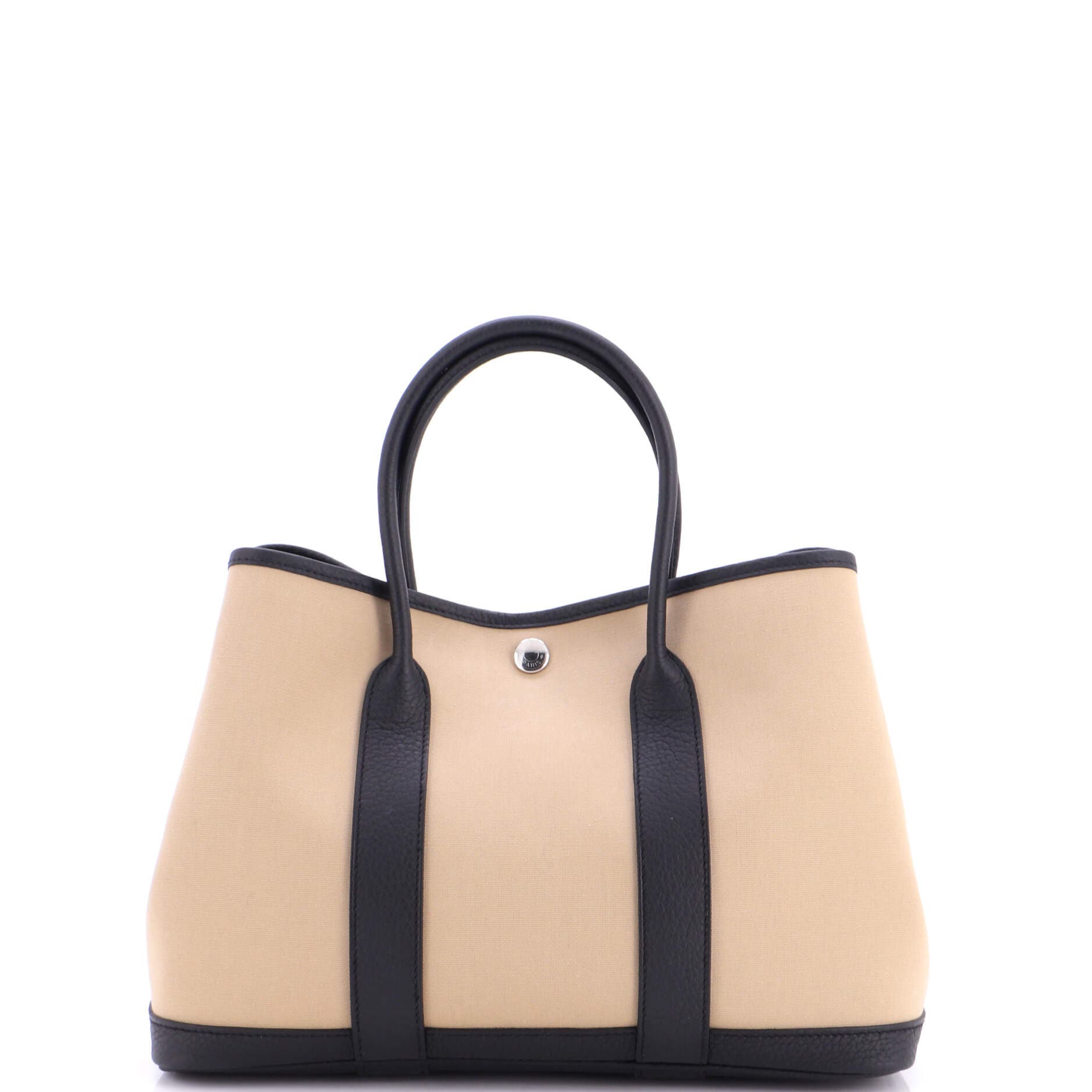 Garden Party Tote Toile and Leather 30, Alternate, color, Noir