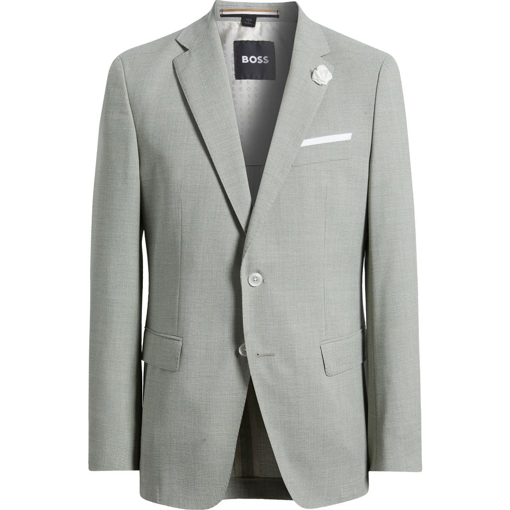 Shop Hugo Boss Boss Hutson Slim Fit Microcheck Wool Blend Sport Coat