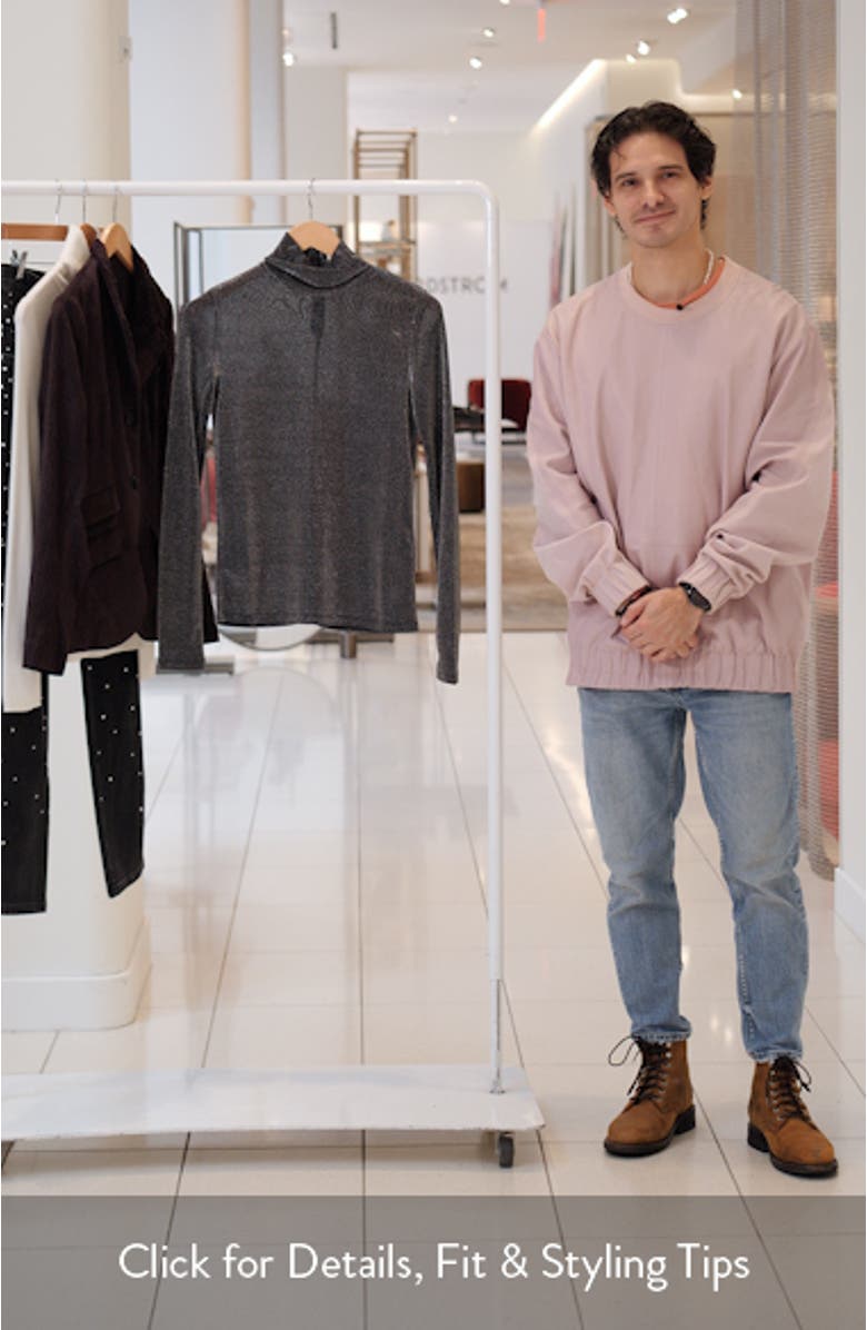 Jadia Metallic Turtleneck Top, sales video thumbnail