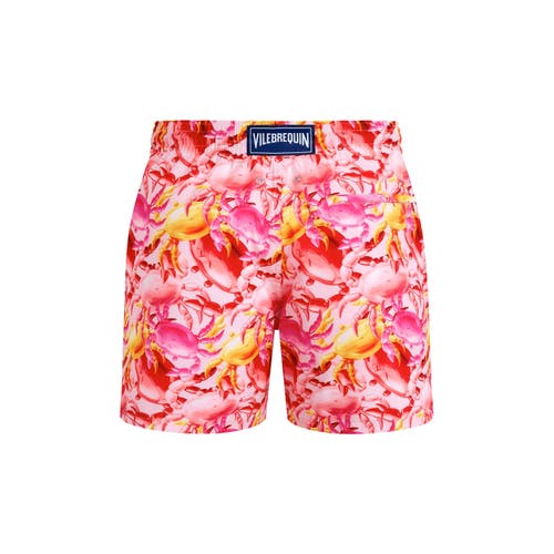 Vilebrequin Men Ultra-light And Packable Swim Trunks Crab Ballons In Pivoine