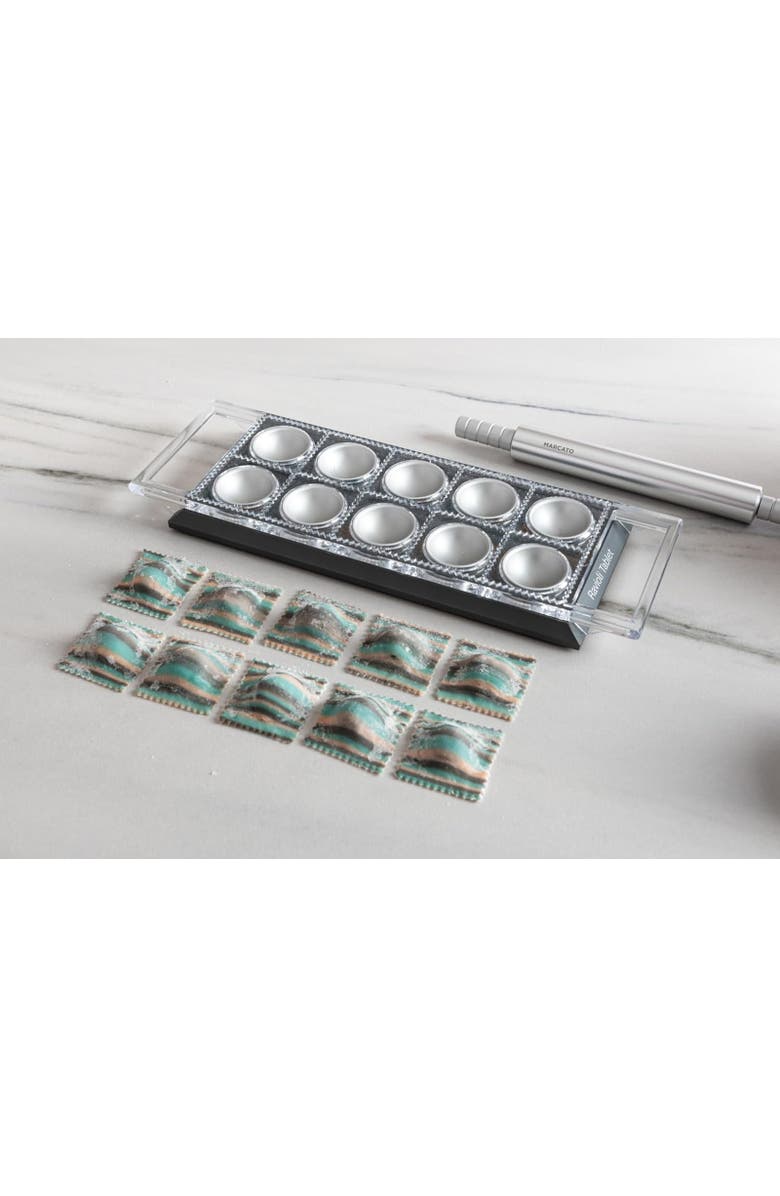 Marcato Atlas Tablet Pasta Maker, Made in Italy, Makes 10 Raviolis, Alternate, color, Powder Grey