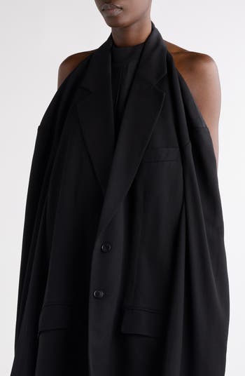 ワンピース BALENCIAGA Black Viscose Blend Blazer Dress Balenciaga Viscose Blend Blazer Dress in Black | Lyst
