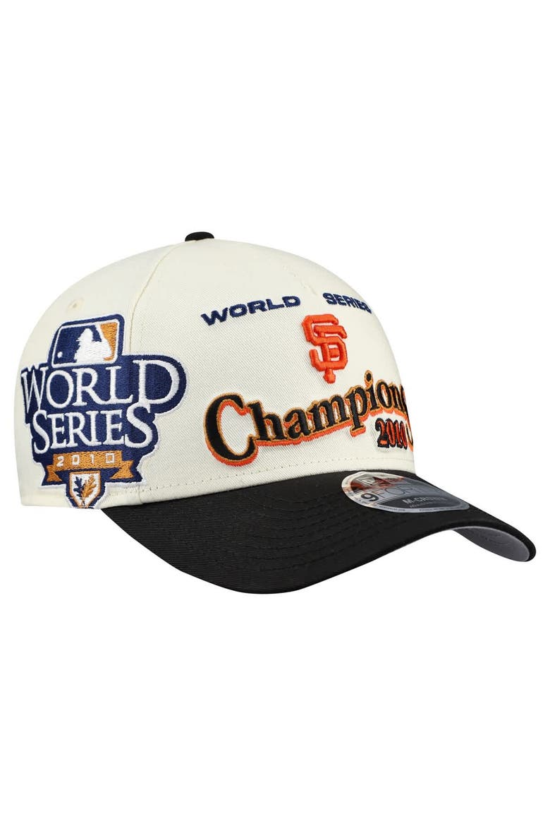 Men's New Era  Cream/Black San Francisco Giants World Series 9FORTY M-Crown A-Frame Adjustable Hat, Main, color, Cream