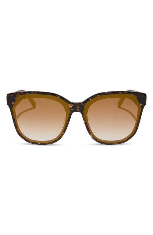Diff Gia 62mm Oversize Square Sunglasses In Brown