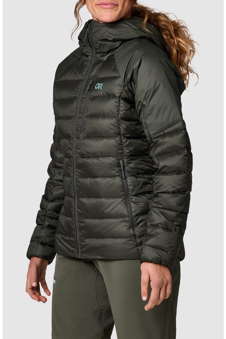 Helium Down Hoodie, Alternate, color, DARK LAUREL