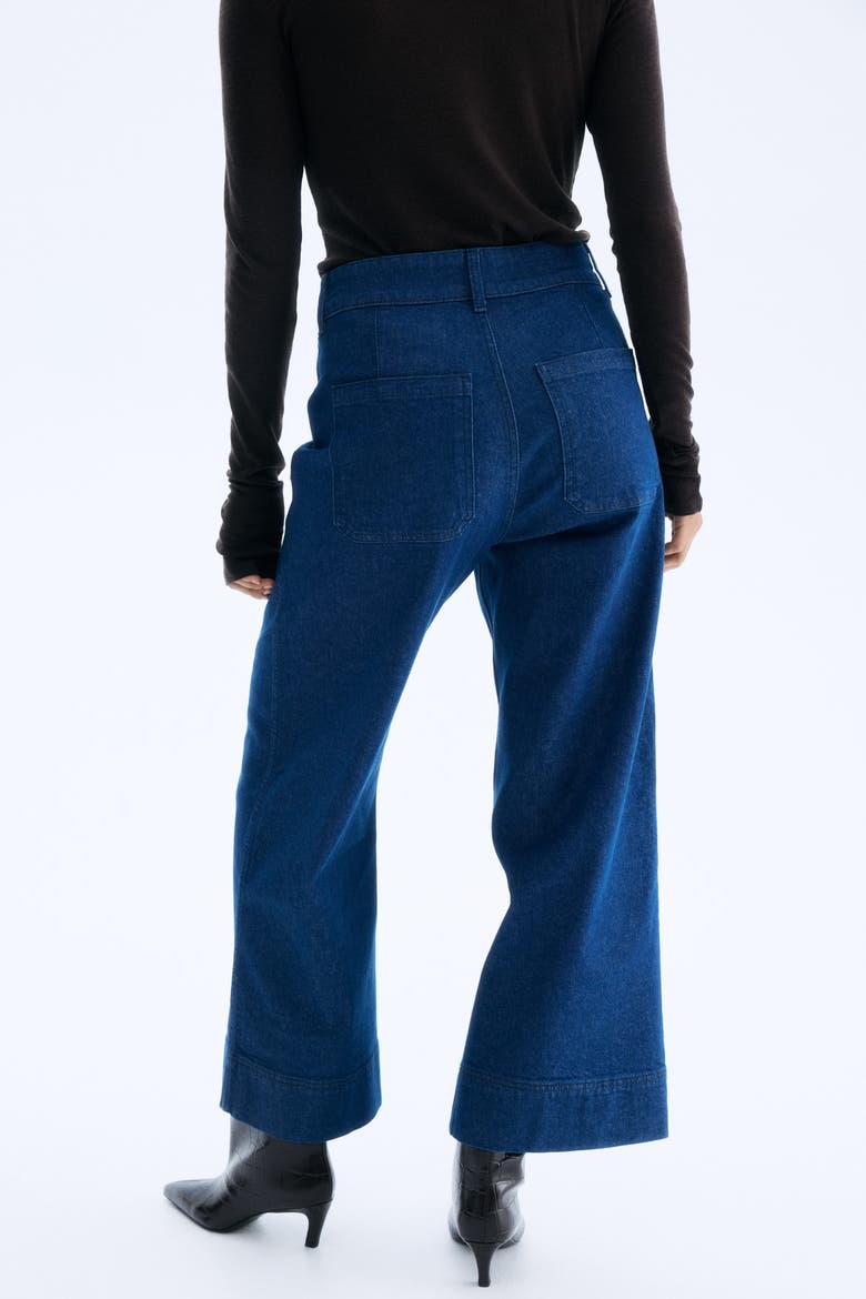 Wide High Ankle Jeans, Alternate, color, Blue