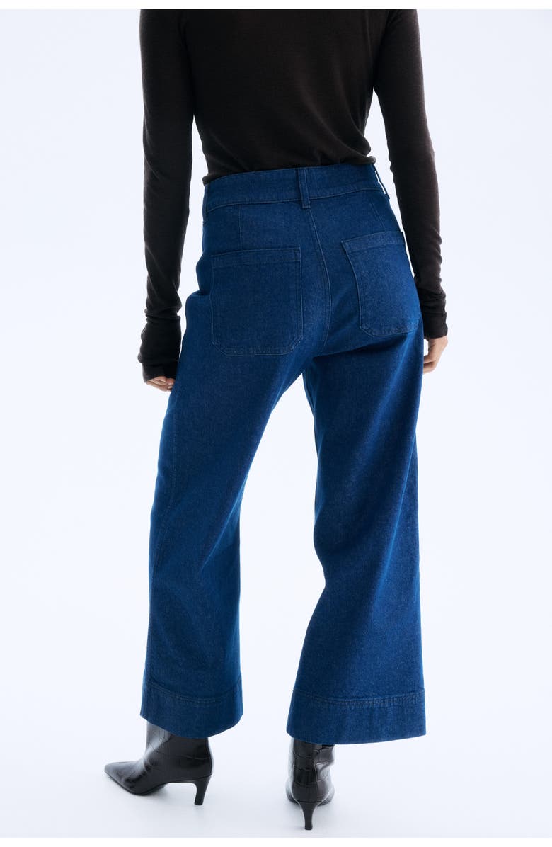 H&M Wide High Ankle Jeans, Alternate, color, Blue