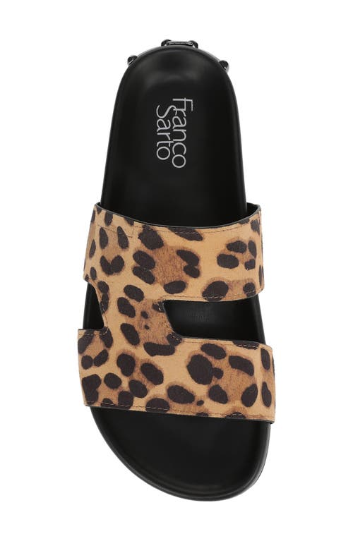 FRANCO SARTO FRANCO SARTO BRITT LEOPARD PRINT SLIDE SANDAL 