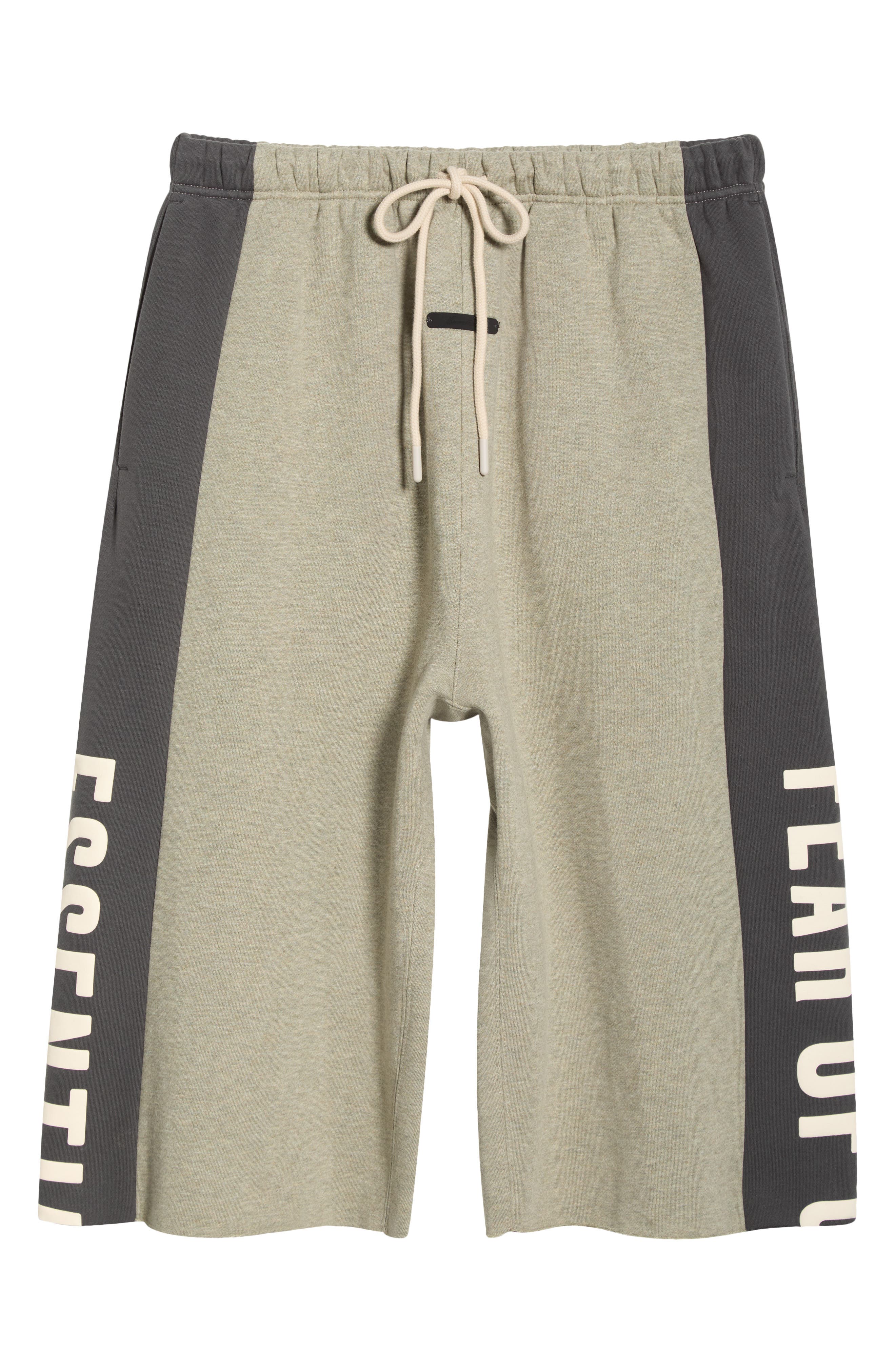 Мужские Fear of God Essentials Panelled Raw Cut Off Sweatpants — фото 5