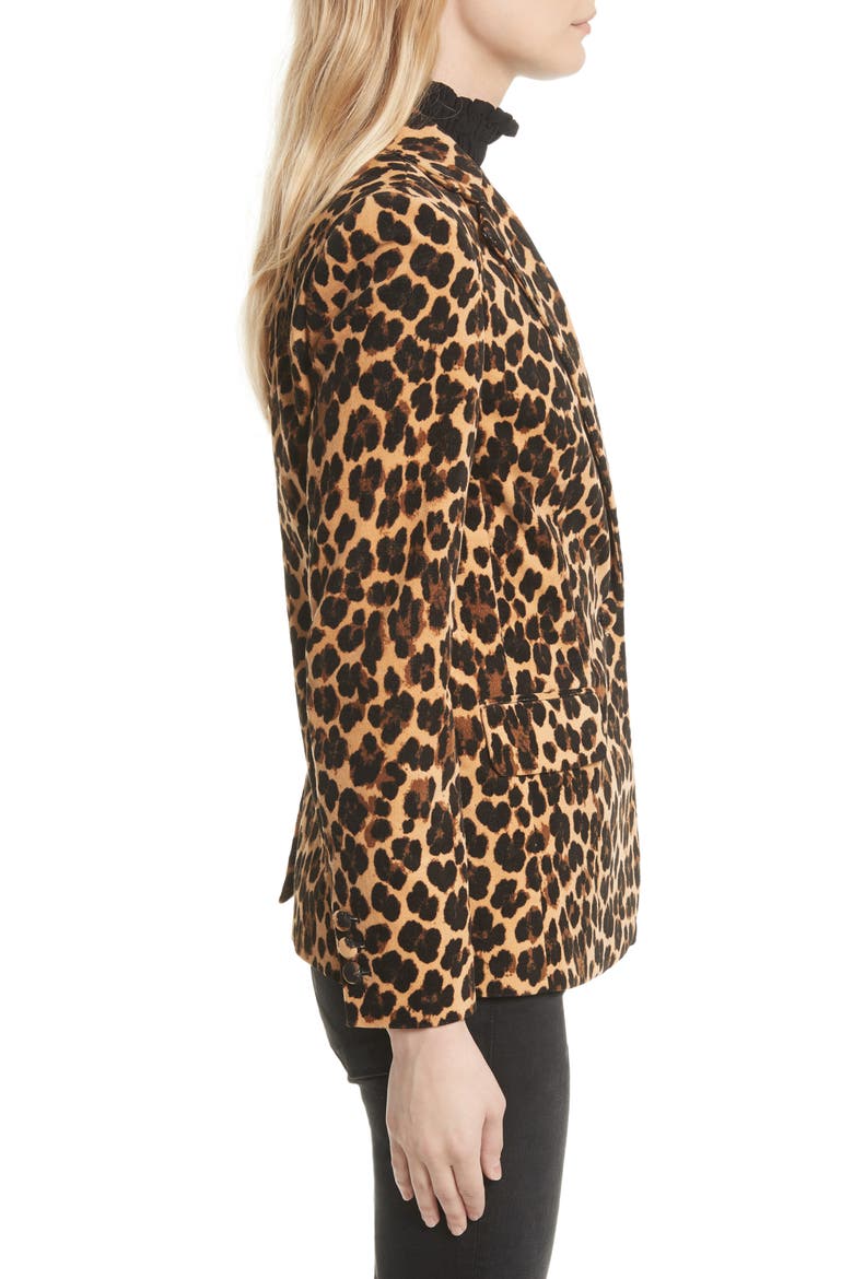Cheetah Classic Velvet Blazer, Alternate, color, CHEETAH
