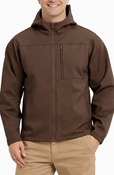 Water Resistant Hooded Softshell Jacket