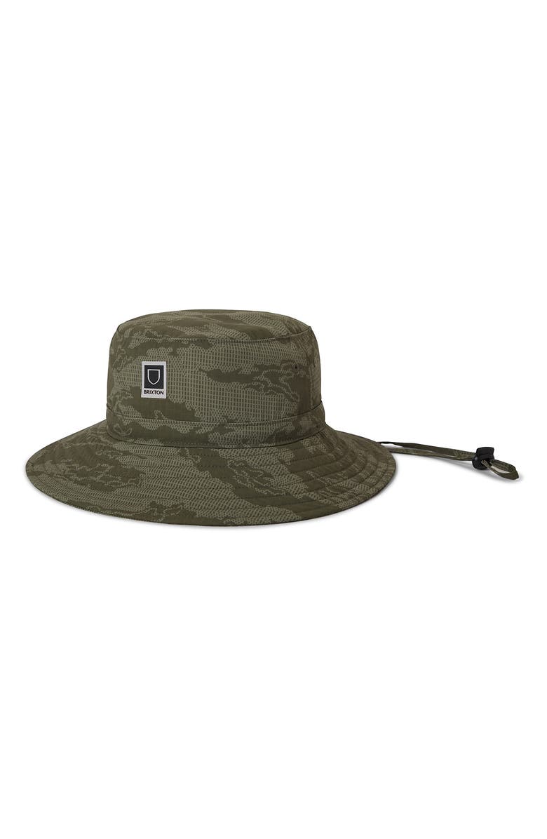 Brixton Journey Boonie Bucket Hat, Main, color, Olive Tiger Camo