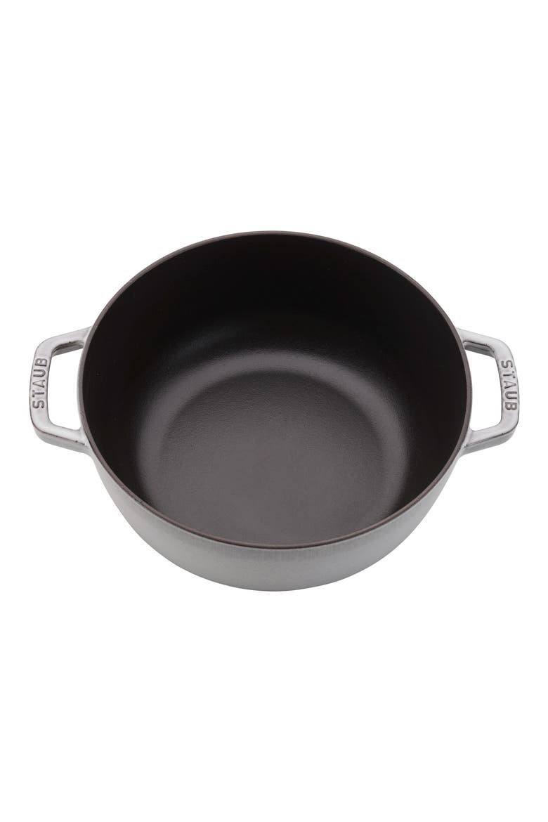 3.75-Quart Enameled Rooster Lid Cast Iron French/Dutch Oven, Alternate, color, GRAPHITE