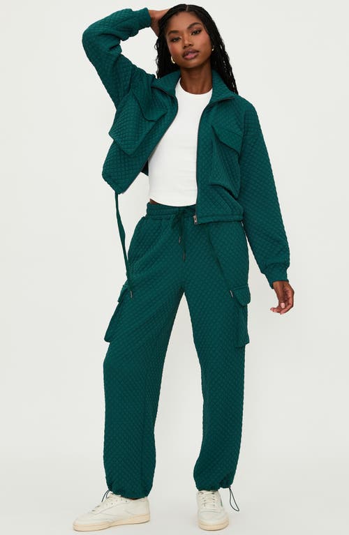 Beach Riot Starla Quilted Sweatpants In Green