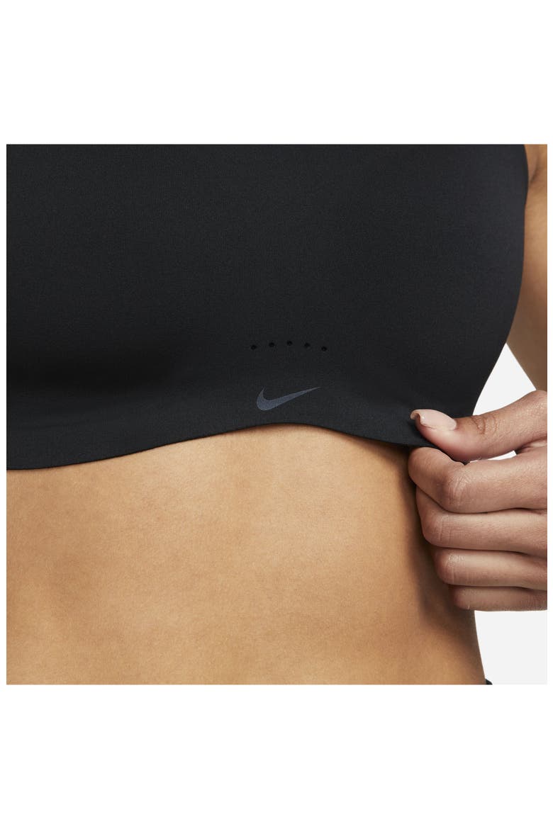 Alate Dri-FIT Sports Bra, Alternate, color, BLACK/ BLACK/ DARK SMOKE GREY