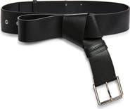 Givenchy Windsor Knot Leather Belt with Buckle