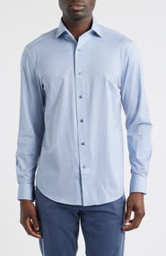 Bugatchi Devon OoohCotton® Geo Print Button-Up Shirt