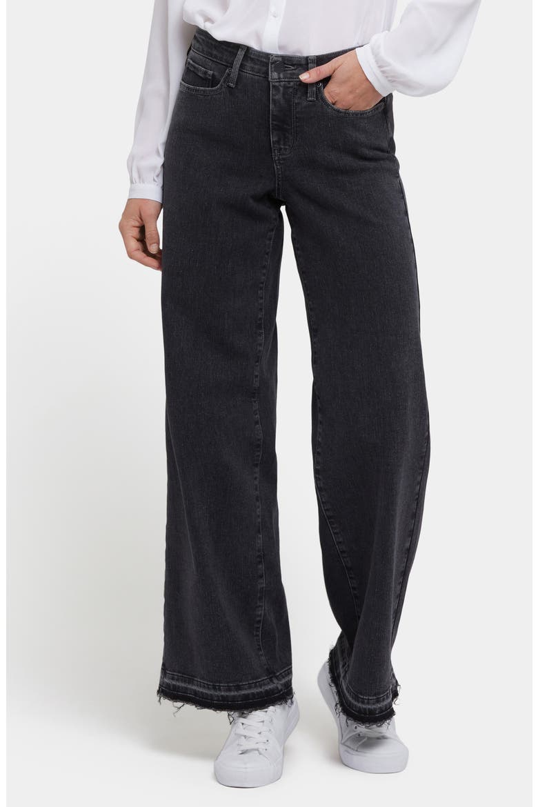 Teresa Release Hem Wide Leg Jeans, Main, color, SLATE STONE
