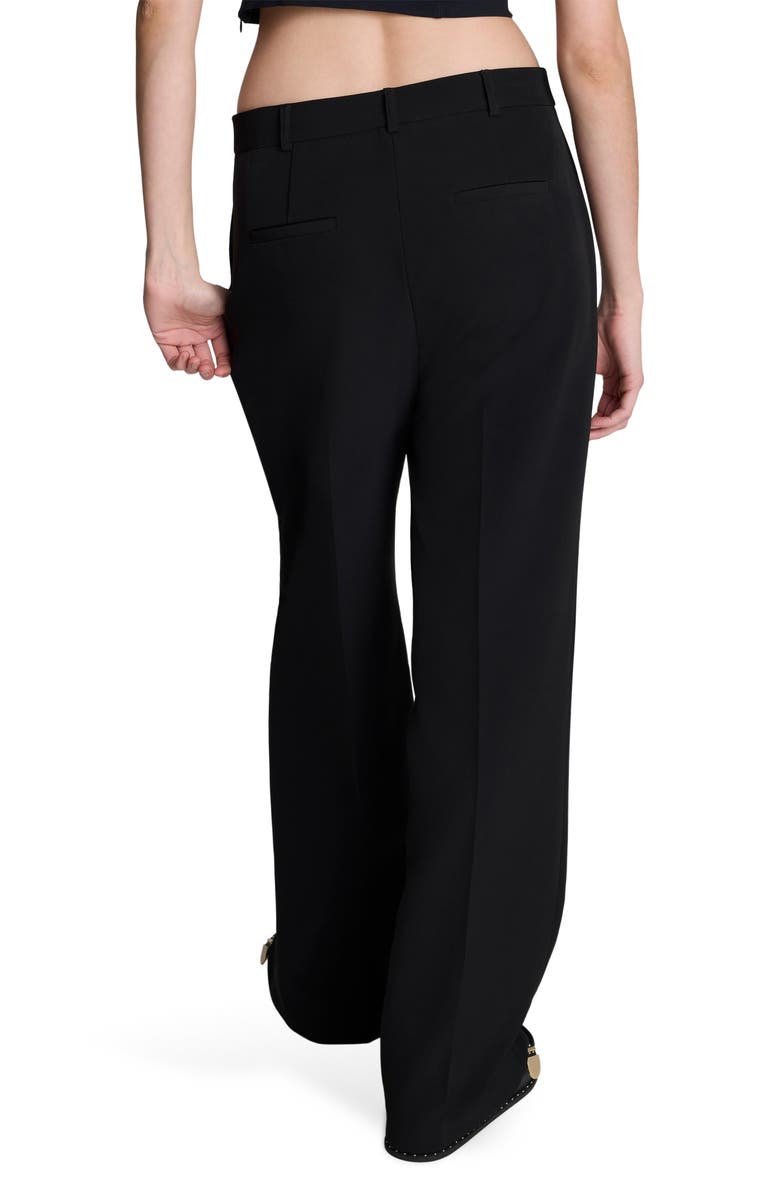 Kenneth Cole Luxe Twill Wide Leg Pants, Alternate, color, Black