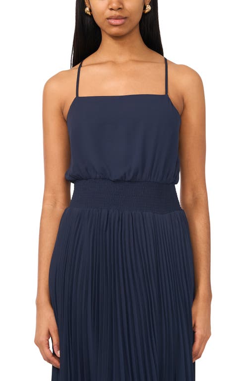 Halogen ® Pleated Sharkbite Hem Midi Dress In Ink