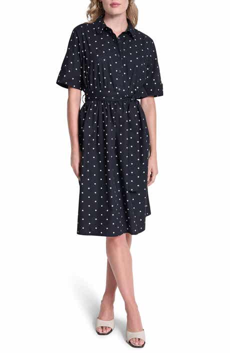 DKNY Tie Waist Shirtdress