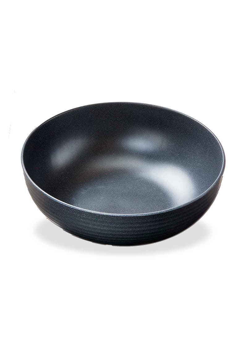 Brooklyn Charcoal Melamine Serving Bowl Dishwasher Safe, Main, color, Gray