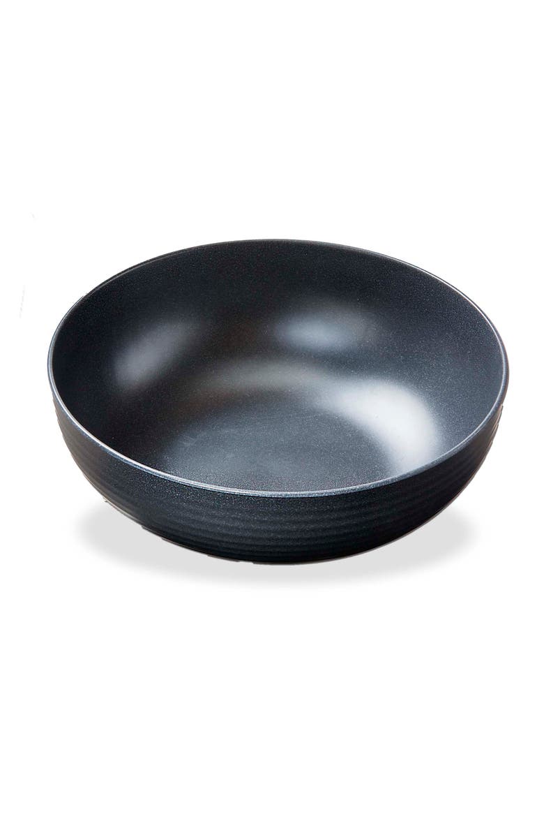 tag Brooklyn Charcoal Melamine Serving Bowl Dishwasher Safe, Main, color, Gray