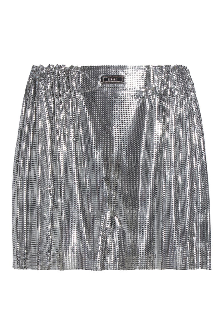 Metal Mesh Shorts, Alternate, color, SILVER
