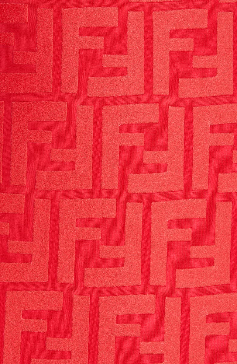 Fendi FF Logo One-Piece Swimsuit, Alternate, color, 