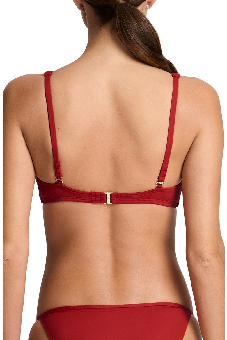 Triangle Bikini Top, Alternate, color, CRUISING RED