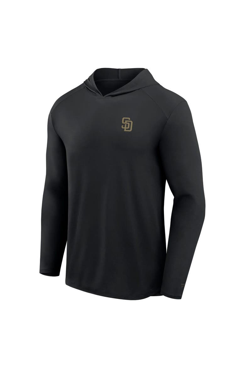 Men's Fanatics Black San Diego Padres Front Office Power Mono Long Sleeve Hoodie T-Shirt, Alternate, color, Black