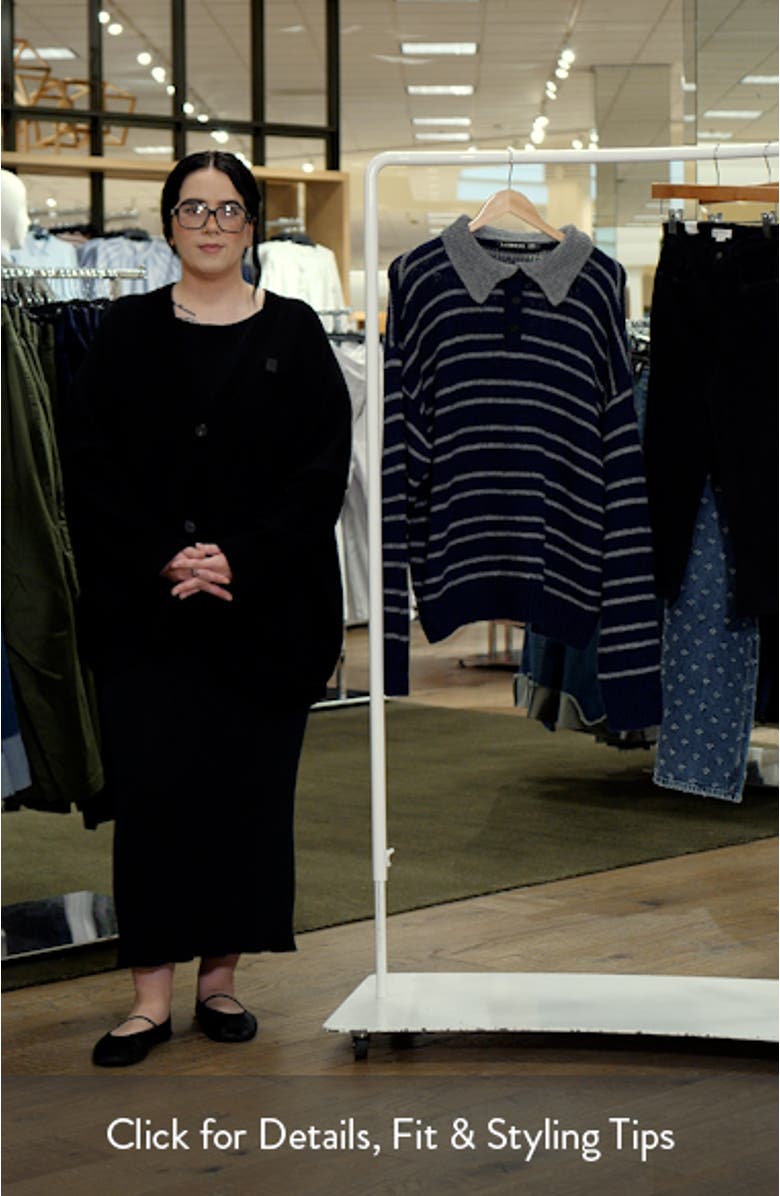 Rising Sun Stripe Polo Sweater