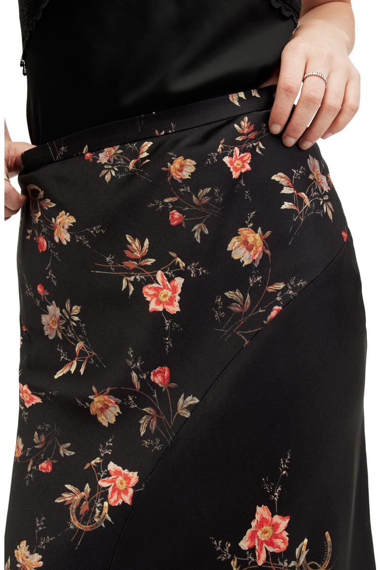 Luisa Tanana Asymmetric Maxi Skirt, Alternate, color, BLACK