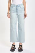 DAZE Pleaser High Waist Raw Hem Crop Jeans