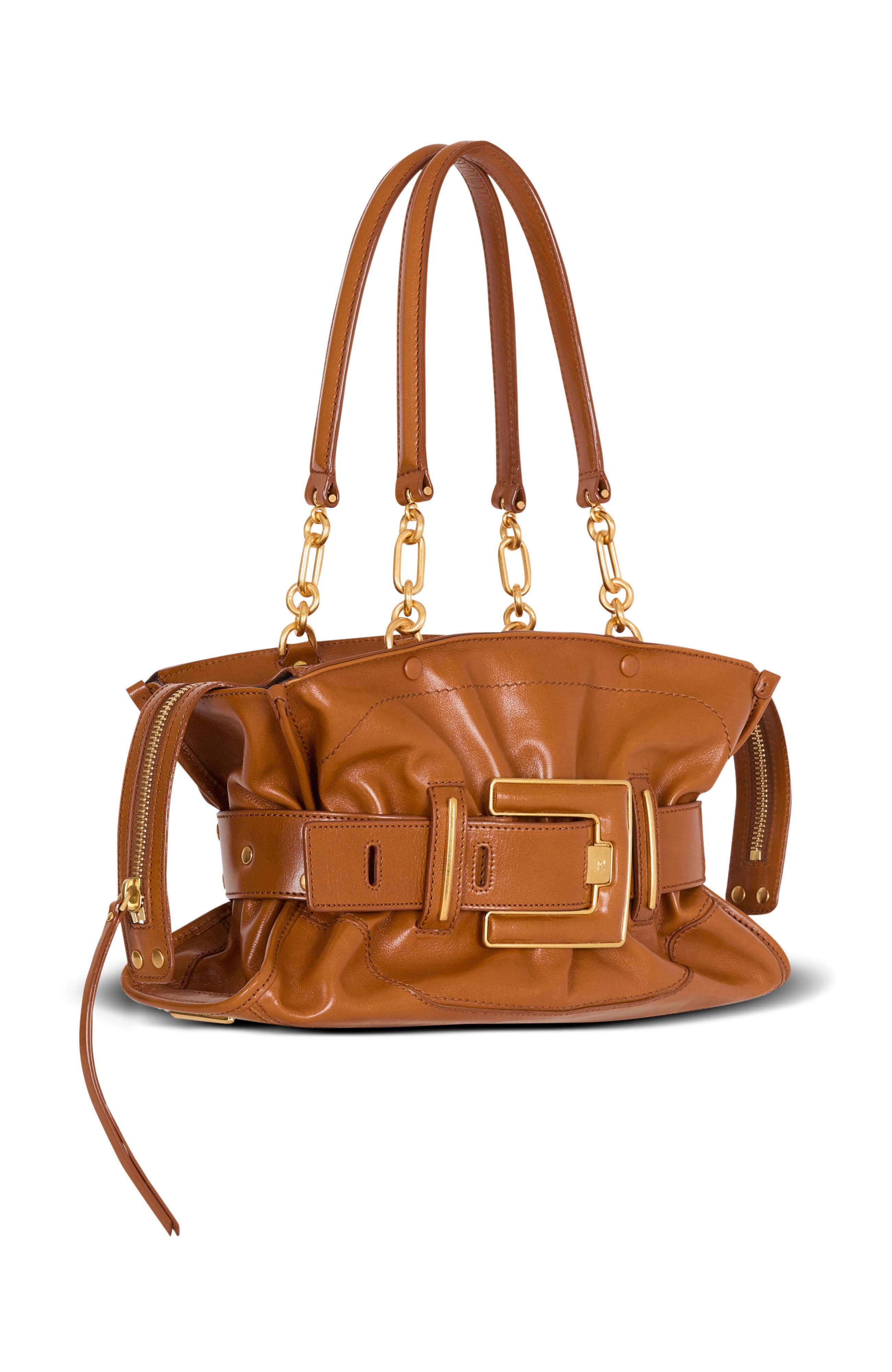 Calfskin leather Anthem bag, Alternate, color, brown