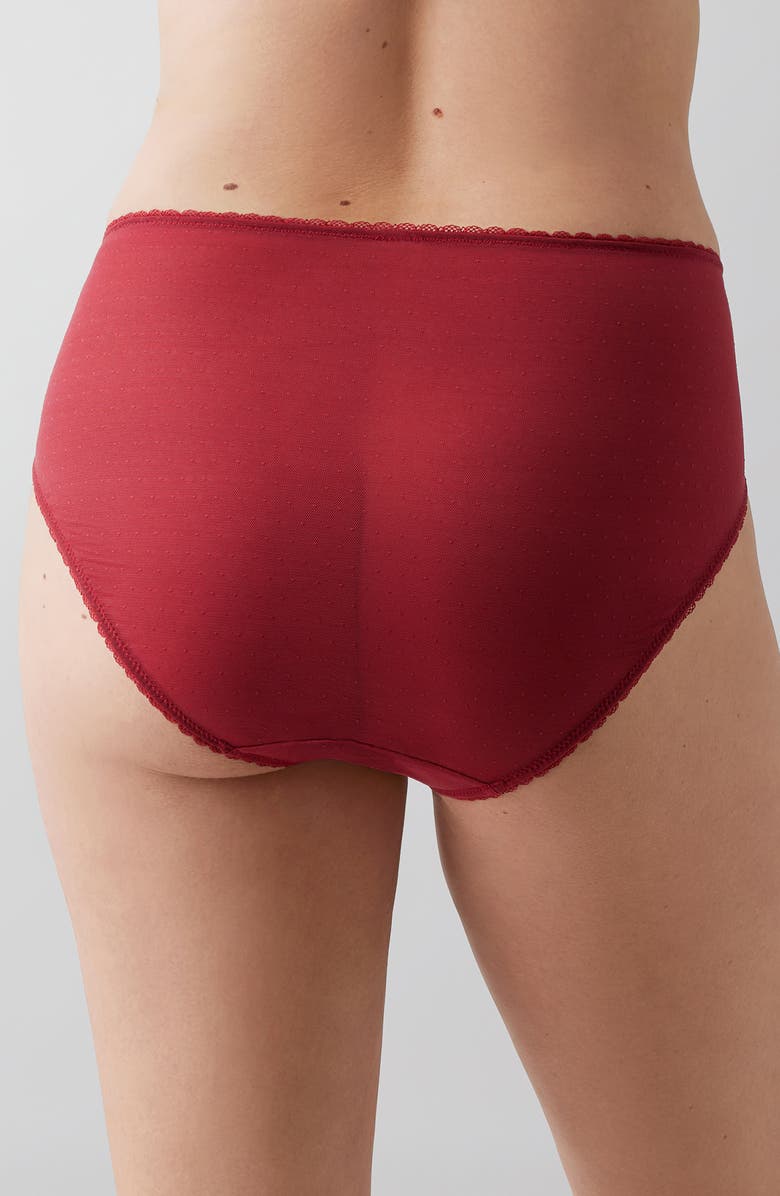 Wacoal Retro Chic High Cut Briefs, Alternate, color, Regina Red