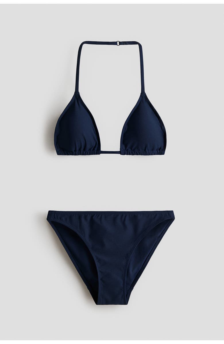 H&M Triangle Bikini, Main, color, Navy Blue