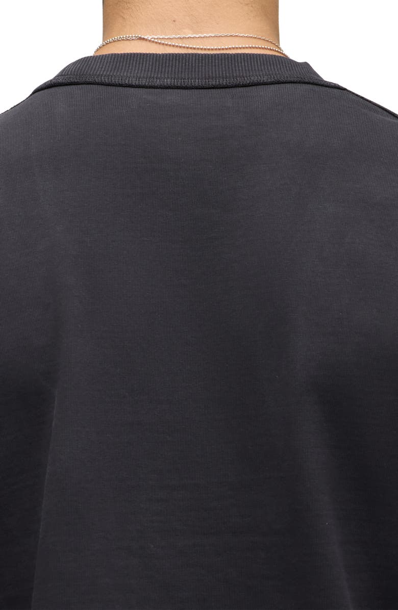 Hudson Jeans Heavyweight Cotton Long Sleeve T-Shirt, Alternate, color, Forest Black