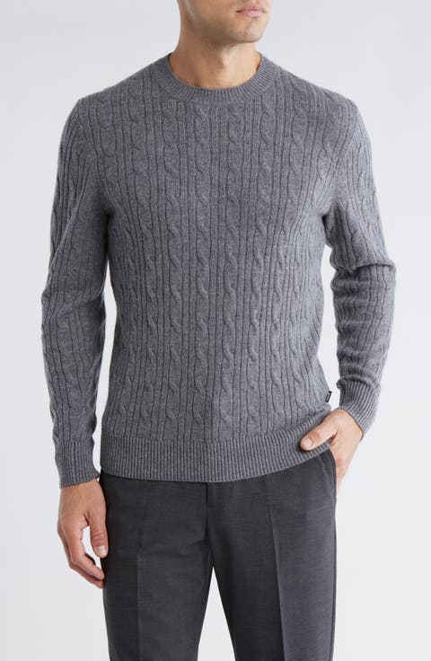 Hetico Cable Stitch Virgin Wool & Cashmere Sweater