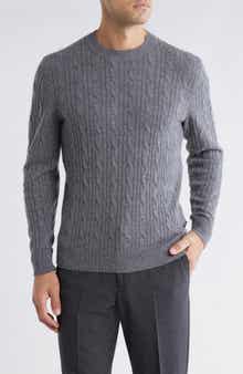 BOSS Hetico Cable Stitch Virgin Wool & Cashmere Sweater