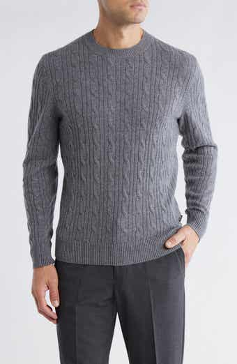BOSS Hetico Cable Stitch Virgin Wool & Cashmere Sweater