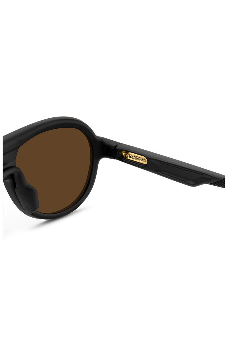 C Sport 57mm Shield Sunglasses, Alternate, color, MATTE BLACK/ BROWN
