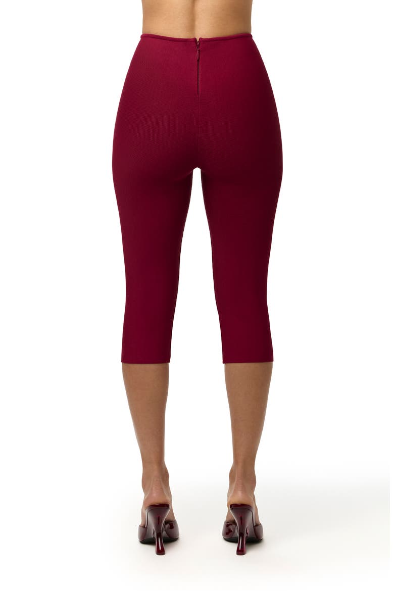 Knit Capri Leggings, Alternate, color, SANGRIA