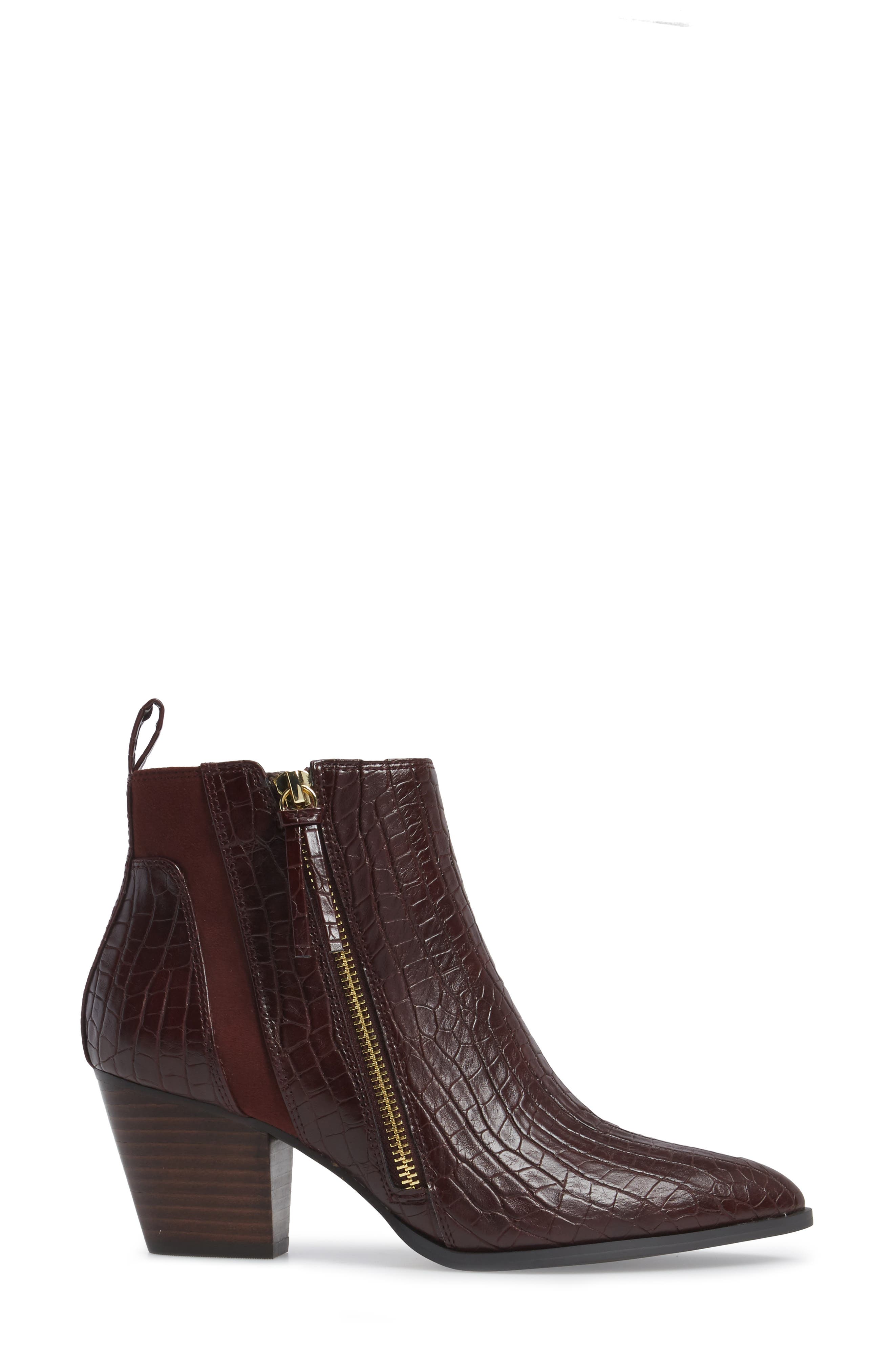 Everst II Pointy Toe Bootie, Alternate, color, BURGUNDY SUEDE