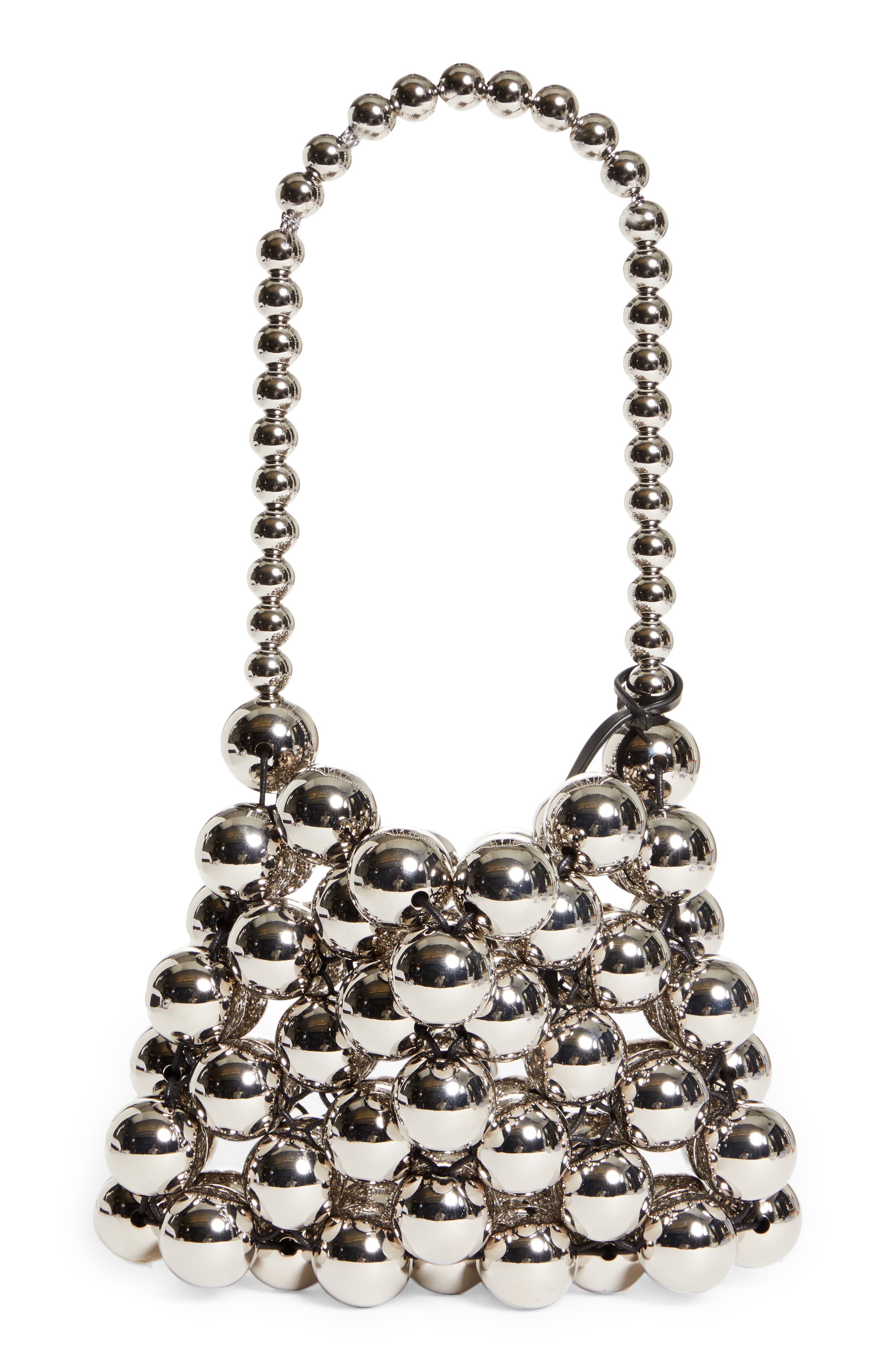 Jil Sander Sphere Beaded Top Handle Bag, Main, color, 