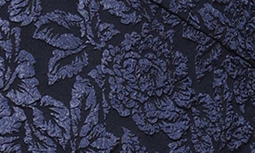 Alex Evenings Jacquard Cocktail Dress With Jacket In Blue