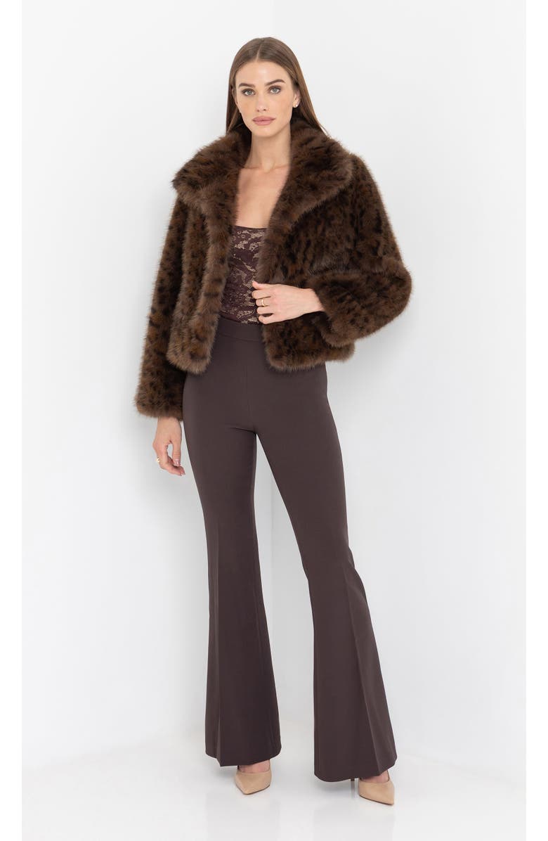 Generation Love Lexy Leopard Faux Fur Jacket, Main, color, Animal, Brown